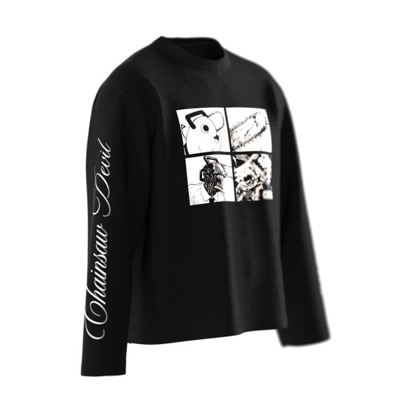 Semi Cropped Longsleeve - Chainsaw Devil