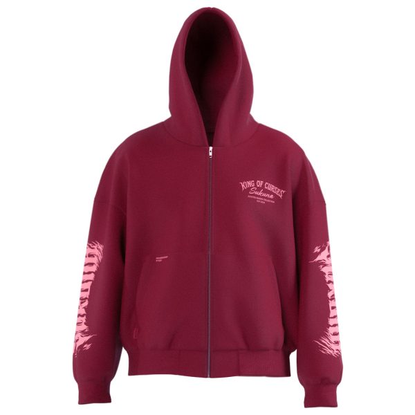 Semi Cropped Zipper Hoodie - King of Curses